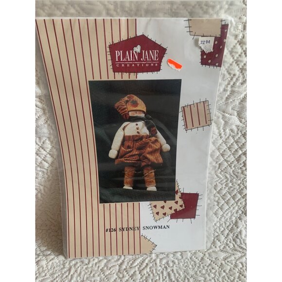 Plain Jane Creations Sydney Snowman 126 Doll Pattern - Picture 1 of 3